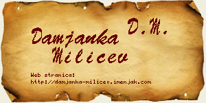 Damjanka Milićev vizit kartica